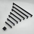 20 Pack Oil Rubbed Bronze Cabinet Handles 5 Inch Square Drawer Pulls Black Cabinet Pulls with Bronze Edge Cupboard Handles Modern Stainless Steel Kitchen Cabinet Hardware