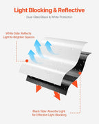 VEVOR 10' x 100' Plastic Sheeting Heavy Duty, 6 Mil Thick Plastic Sheeting Roll, Plastic Drop Cloth Painters Tarp Covering for Crawl Space Vapor Barrier, Black and White Double-Sided, Multi-Purpose