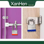 Lock Outdoor Padlocks, Key Lock, Padlocks with Same Key - Laminated Steel Keyed Padlocks with Long Shackle, 6 Pack, for Hasp Latch, Sheds, Fences, Storage Locker, School, Gym