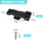 5Pcs F2590 Sash Lock - Replace Broken Window Locks, 2-1/4” Mounting Hole Centers, White Window Latch Replacement Parts for Vertical and Horizontal Sliding Windows(Black)
