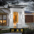 Sytmhoe LED Square Outdoor Wall Lights 2 Packs, 16inch 6000K 10%-100% Dimmable Exterior Wall Light Aluminum Body Waterproof IP65 led Porch Light for House Patio Garage Garden