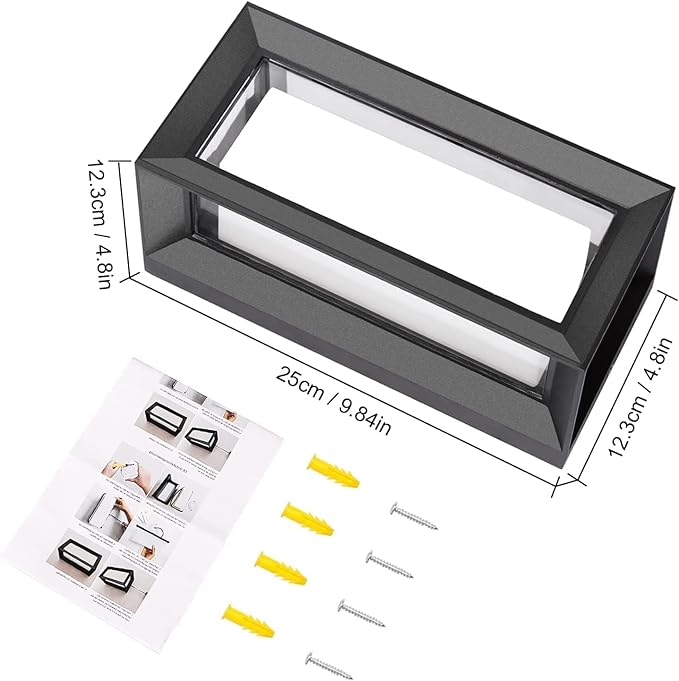 ledmo Outdoor LED Wall Porch Light, 1800LM 6000K Modern Sconce Light Fixture, 18W IP65 Waterproof Anti-Rust Wall Light, Frame Exterior Wall Lights for Patio, Yard, Garage, House, 4 Pack