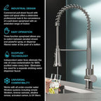 KRAUS Britt 2-in-1 Commercial Style Pull-Down Single Handle Water Filter Kitchen Faucet for Reverse Osmosis or Water Filtration System in Matte Black, KFF-1691MB