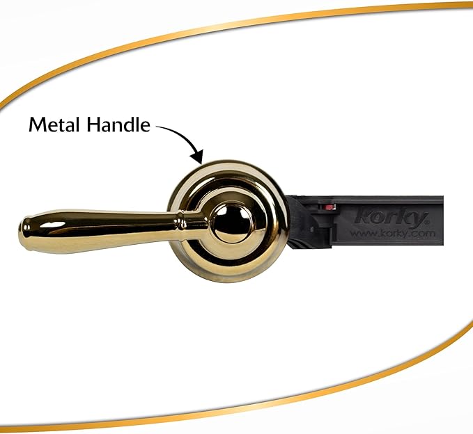 Korky 6021AM StrongARM Metal Tank Lever, Universal to Fit Front Angled Side Left and Right Mount Toilets, Polished Gold, Faucet Style