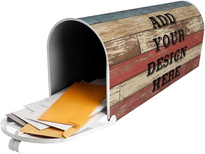 Personalized Mailbox Covers Custom Picture/Photo/Text Magnetic Standard Size Mailbox Wraps Post Letter Box Cover for Garden Yard Outdoor Decorations-3