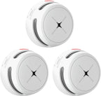 AEGISLINK Smoke Detector 10-Year Battery with Test/Silence Button, Fire Alarm with Photoelectric Sensor, Low Battery Warning, S500 (Independent, 3-Pack)