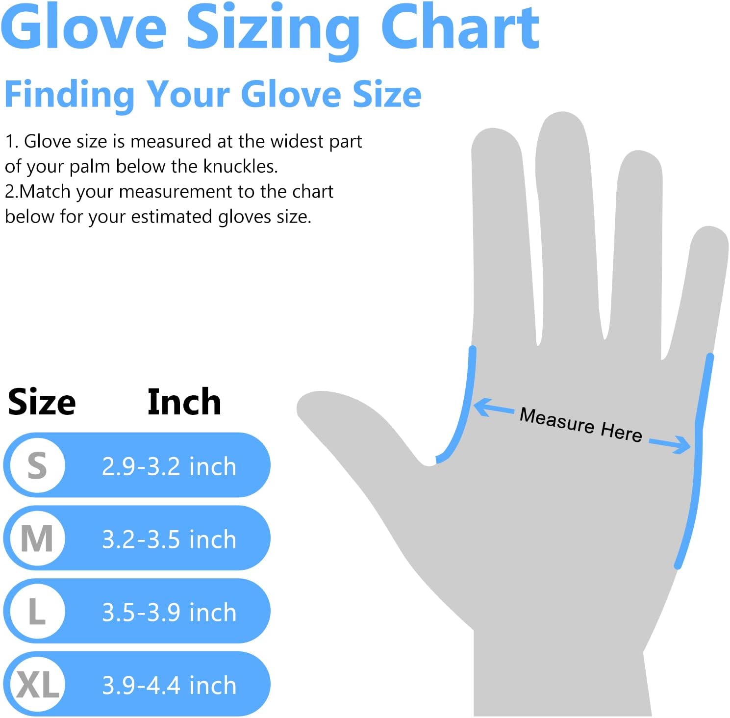 squish Disposable Gloves, Blue 4 mil Vinyl Synmax Exam Gloves Non Sterile, Powder Free, Latex Free - Cleaning Supplies, Kitchen and Food Safe(Pack of 100) (Blue X-Large)