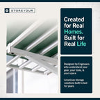 StoreYourBoard 2-Pack Heavy Duty Wall Shelves 1ft x 4ft – Wall-Mounted Garage Storage Shelving and Organization for Sheds, Closets, or Utility Rooms – Holds 200 lbs - White