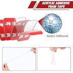 3M Double Sided Adhesive Dots Heavy Duty VHB 2" Diameter 0.02in Thick 40 PCS Clear 4905 Round Sticky Mounting Strong Adhesive Waterproof Foam Tape for Home Office Car Deco