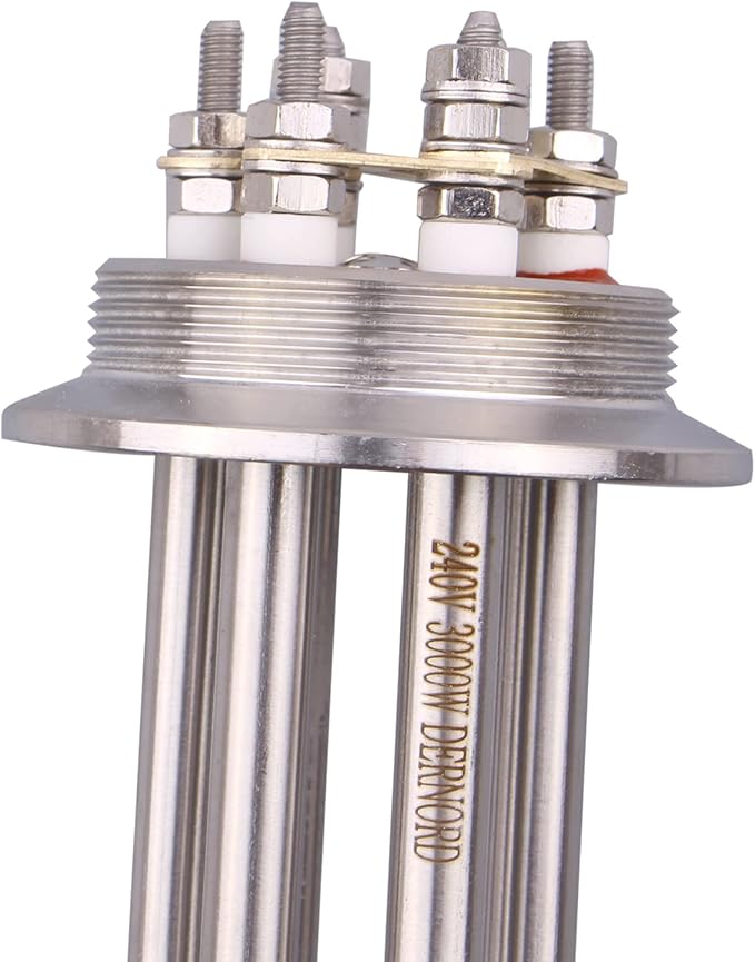 DERNORD 2 Inch Tri-Clamp 240V Water Heating Element Immersion U Type Electrical Brewing Boiler Heater (240V 3000W)