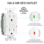 15 Amp GFCI Outdoor Electrical Outlet Box, Nonmetallic Heavy Duty Box IP66 Waterproof and NEMA 5-15 Self Test GFCI Outlet Kit, 3.15 Inch Deep, Lockable, Clear/Gray, UL Listed
