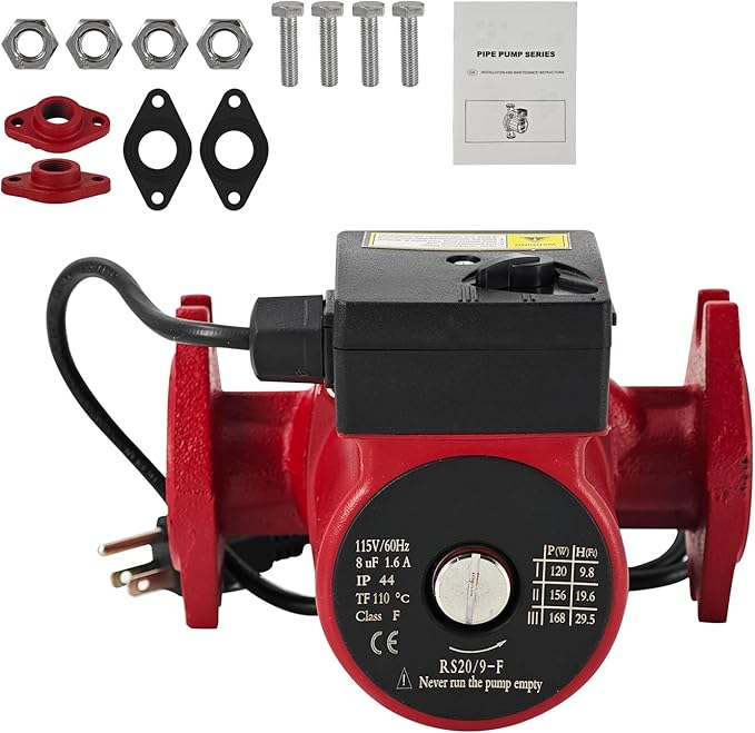 UPS26-99FC, 52722512 115V 1/6HP Water Circulator Pump Boiler Pump Used for Radiant Heating, Hydronic Heating, Fan Coil Heating, Solar and Other System Types