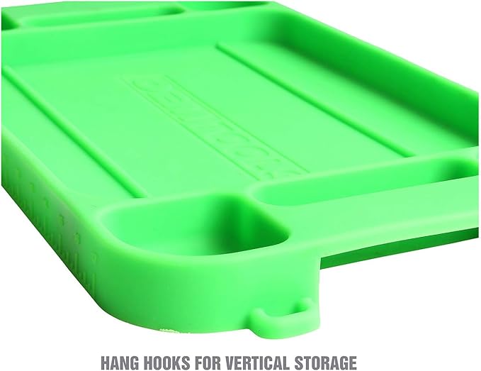 OEMTOOLS 22417 Flexi-Tray, 3 Piece Set, Includes Small, Medium, and Large Rubber Tool Mat Trays, Heat and Oil Resistant Silicone, Round-Bottom Compartments