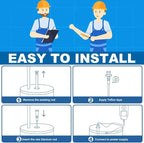 Powered Anode Rod for Water Heater(40-89 Gallon Tank) Electric Anode Rod Made of Titanium,25-Year Warranty，Anti-rust, Anti-Corrosion, Reduce Scale,Water Heater Anode Rod Powered Anode Rod