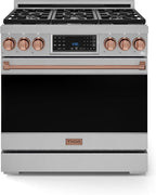 Gordon Ramsay by THOR Kitchen 36 Inch Professional Liquid Propane Range with Tilt Panel Touch Control in Stainless Steel/Rose Gold