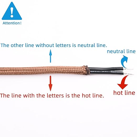 8 Feet Rayon Cloth Covered Replacement Lamp Cord with End Plug for Antique Lamp Repair DIY Project, SPT-1 Electric Wire,18 AWG, Stripped Ends,2 Pack,Brown Color