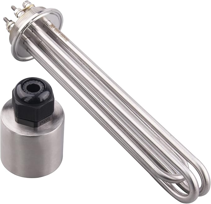 DERNORD 2 Inch Tri-Clamp 240V Water Heating Element Immersion U Type Electrical Brewing Boiler Heater (240V 4500W)