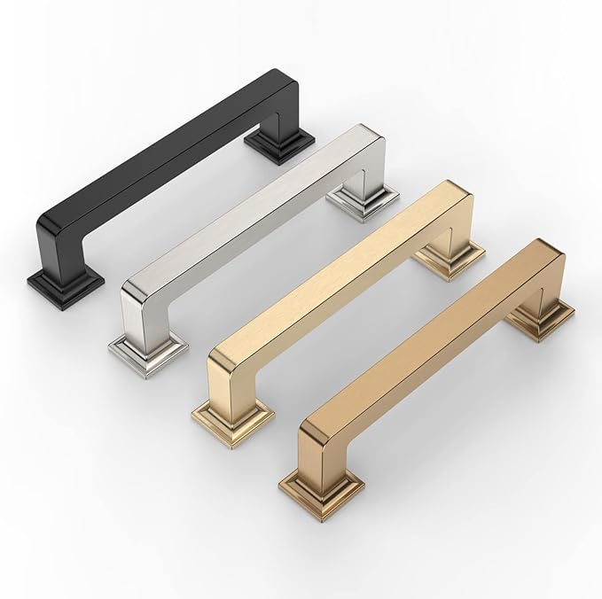 10 Pack 3.75 Inch Kitchen Cabinet Handles - Champagne Bronze Pulls Hardware for Cabinets - Gold Cupboard Handles