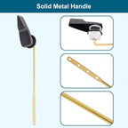 Hygie Rinse 2PACK Universal Metal Toilet Handle Replacement Kit Compatible with American Standard/Mansfield/Gerber Toilet, Front Mount Toilet Tank Flusher Lever with Flapper Chain, Oil-Rubbed Bronze