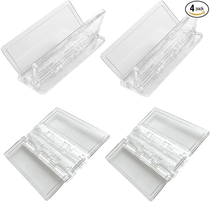 Sliding Door Lock Window Locks - 4-Pack, Childproof Sliding Glass Door Stopper, Home Security Door Lock、Patio Door Lock for Child Proof (Clear-4 Pack)