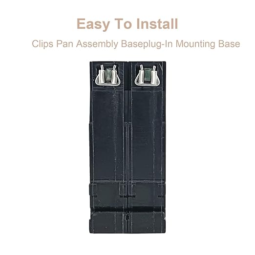 2 Pole 20 Amp Circuit Breaker Plug on Mount Standard Miniature Circuit Breaker Thermal Magnetic Protection, 10KA 120/240V