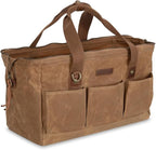 Heavy Duty 18-Inch Tool Bag with 12 Pockets, Large Zippered Tool Organizer, Portable Empty Toolbox for Mechanics, Electricians, DIY – Durable Soft Handle, Ideal Father’s Day or Birthday Gift