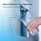 Crystala Filters Replacement for GE® RPWFE, RPWF (with CHIP) Refrigerator Water Filter, Compatible with WSG-4, WF277, GFE28GMKES, PFE28KBLTS, GYE22HMKES, DFE28JSKSS, GFE28GYNFS, GFD28GYNFS, 2 Pack