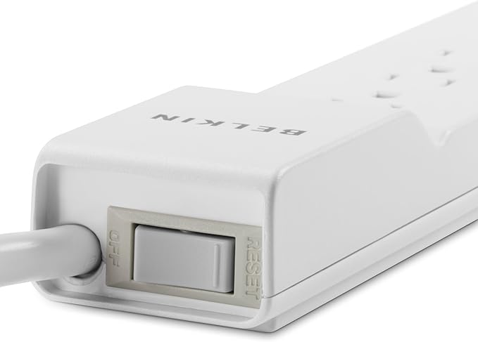 Belkin 6-Outlet Commercial Power Strip Surge Protector, 6ft Cord, 720 Joules, White