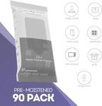 Swanky Stainless Steel Cleaner Wipes - Grime & Grease Remover Kitchen Cleaning Supplies - Clean & Shine, For Stove Top, Refrigerator, Sink, Oven, & Household Appliances - Soft Wipes, 90 Count