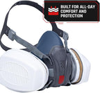 Parcil Distribution Full Face Respirator Mask with Filters – Durable Full Face Respirator Gas Mask, Bayonet Filter Compatible