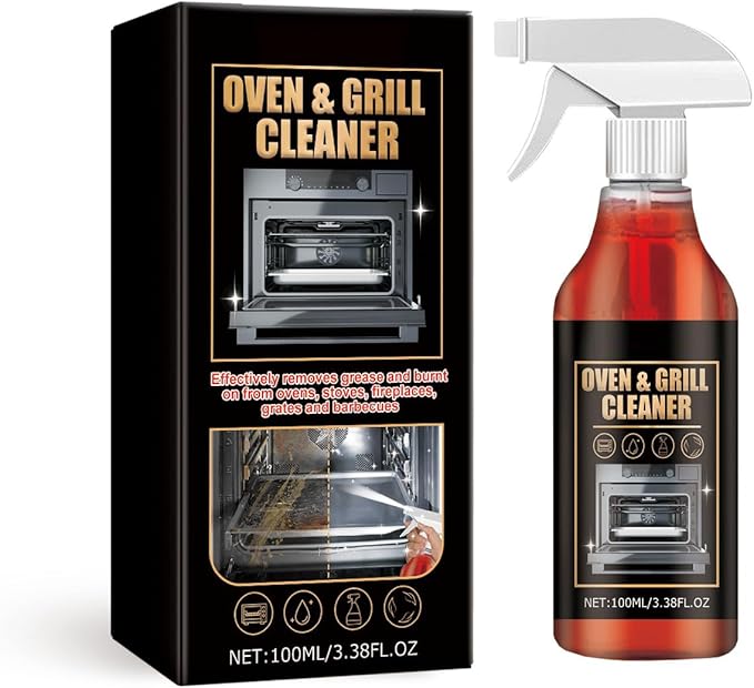 Oven And Grill Cleaner, Oven Rack & Grill Cleaner,Eliminates Thick Grease & Build Up, Odor And Grease Remover, 3.38 FL. OZ