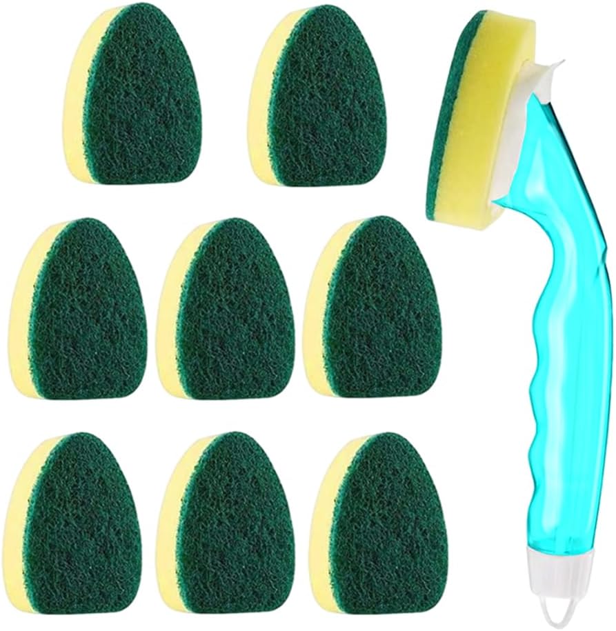 Dish Wand Sponge Refills, Dish Sponge with Handle, Dishwand Refills, Non Scratch Dish Wand Refill Replacement Set,Soap Dispenser Scrubbers Kitchen Cleaning