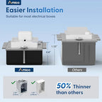 Amico Dimmer Light Switch, Single-Pole or 3-Way Slide Dimmer Switches for Led Lights, Suitable for 250W Dimmable LED/CFL Lights and 300W Incandescent/Halogen, Wall Plate Included, White, 1 Pack