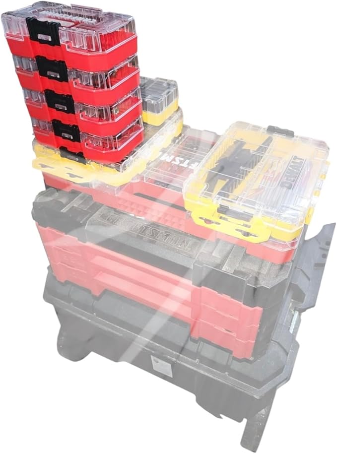 Craftsman Nano Small Versastack Compatible Stackable Plastic Storage Cases 4 Pack