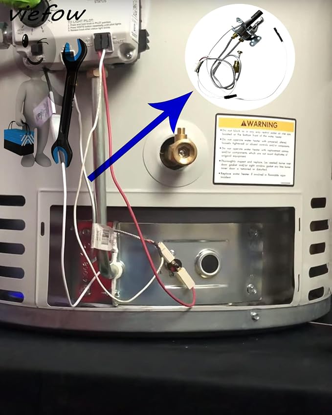 233-47845-05 Pilot Assembly Fits Bradford White Honeywell Natural Gas Water Heater CS8840A1-1041