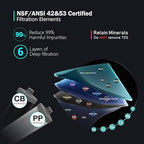 Frizzlife DW15 Under Sink Water Filter System, NSF/ANSI 53&42 Certified Elements, Reduces 99.99% Lead, Chlorine, Fluoride, Bad Taste & Odor, Direct Connect 2-Stage Water Filter, 0.5 Micron, USA Tech