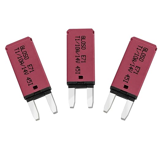 GLOSO Circuit Breakers E71 Mini ATM 10Amp Auto Reset (T1) - 3 Pack (10A)