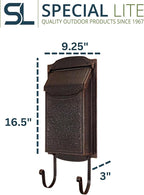 Special Lite Contemporary Vertical Wall Mount Mailbox - Copper Aluminum Mailbox for Wall Mount - SVC-1002-CP
