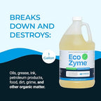 KINZUA ENVIRONMENTAL Eco-Zyme Multi-Purpose Enzyme Cleaner Concentrate, Professional Strength Concentrated All-Purpose Cleaner & Degreaser For Floor, Carpet, Kitchen, Concrete, Walls & More, 1 Gallon