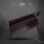 Dalmbox Wall-Mount Mailbox Large Mailbox for Post Rust-Proof Galvanized Steel Box for Outside or Townhouse Horizontal Style, Bronze, 15.7” x 4.3” x 9.4”