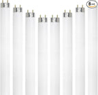 DYSMIO Lighting 15 Watt T8 Straight Tube, Medium Bi-Pin Base, 6500K - Daylight Pack of 8