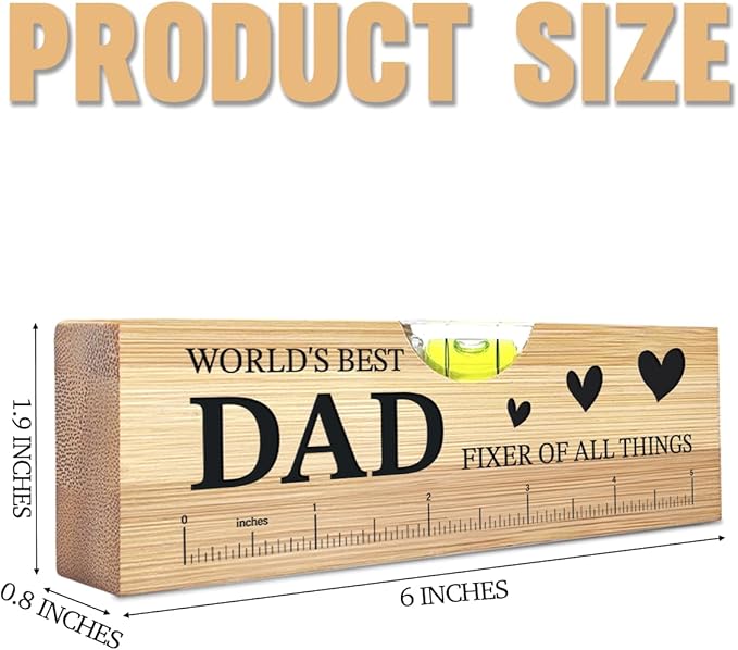 Dad Birthday Gifts from Daughter Son Wife Ideal Christmas Tool Gifts for Dad Father Daddy Step Bonus New Dads Spirit Level Bottle Opener Present for Birthday