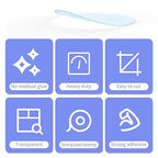 50PCS Heavy Duty Double Sided Adhesive Mounting Circle Tape- Waterproof,Strong Adhesion,Clear, High Strength,No Residue Removability for Hanging,Wall Mounting, Home Decor,Adhesive for Shower