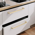 10 Pack 8.8 Inch Brushed Gold Cabinet Pulls - Kitchen Handles for Cabinets and Cupboards