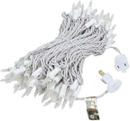 Novelty Lights 50 Feet 100 Bulb Incandescent Mini Light String, Frosted with 6-Inch Spacing on White Wire, UL Listed Commercial Grade Indoor/Outdoor Mini Lights, Connectable End-to-End