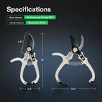 VIVOSUN Garden Shears, Lightweight Plant Pruners for Gardening, Bypass Pruning Shears for Cutting Flowers, Trimming Branches, Indoor Plant Shears, Stylish Q-Shaped Garden Tools for Women Men