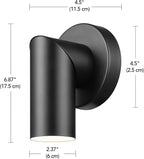 GLOBE Electric 64000113 4.5" Convertible Wall or Ceiling Mount LED Integrated Track Lighting Spotlight, Matte Black, Adjustable Pivoting Head, 9W, 500 Lumens, 3000 Kelvin, Dimmer Switch Compatible