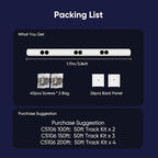 APPECK 50ft Track Kit for Permanent Outdoor Lights Pro C5106, 13pcs Aluminum Channel for RGBCW Dual Lens Smart Eaves Lights, White
