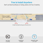 TORCHSTAR Basic Series 12-Pack 5CCT 3 Inch Ultra-Thin LED Recessed Lighting with J Box, CRI90, Aluminum, 2700K3000K3500K4000K5000K, 5%-100% Dimmable Slim Recessed Downlight, 6W 450LM, ETL & ES
