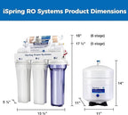 iSpring RCC7D 75 GPD Reverse Osmosis/Deionization Water Filter System, Removes TDS, Chlorine, Fluoride, Lead, and More, Fits Under Sink, 1 Year Warranty